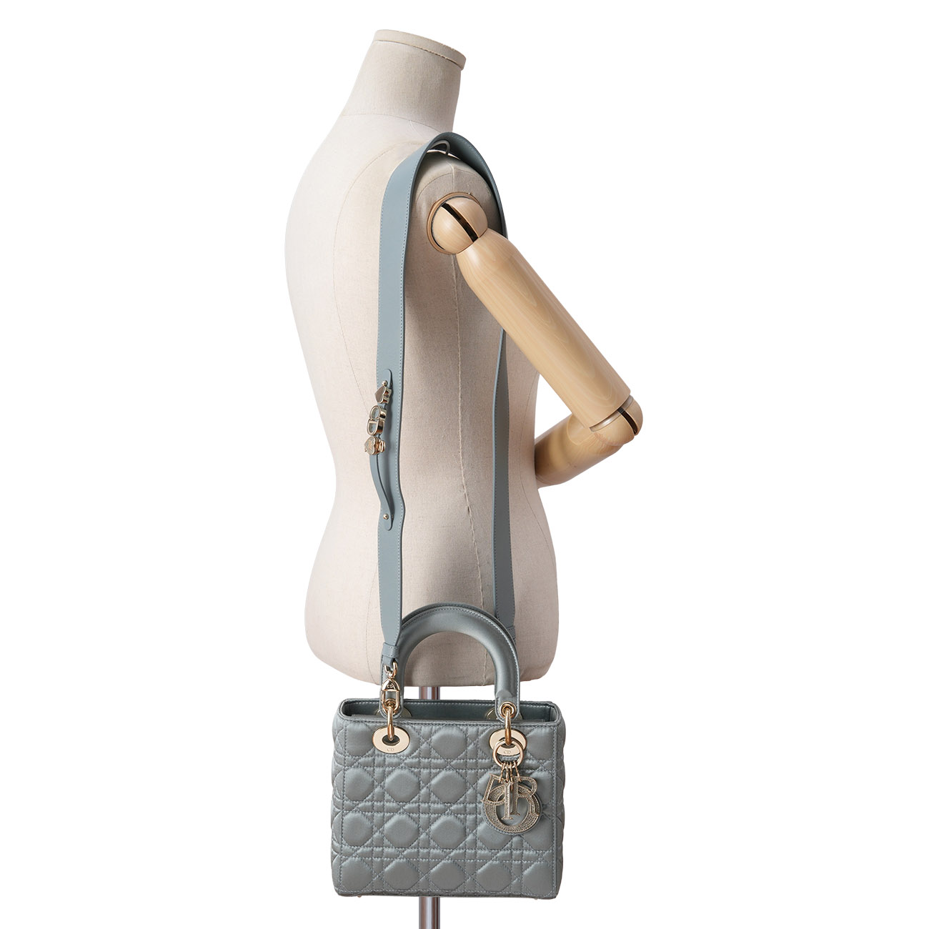 CHRISTIAN DIOR(USED)디올 새틴 레이디디올 스몰 백